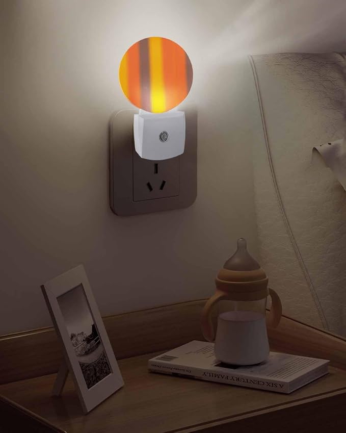 Night Lights Auto Sensor Burnt Orange Yellow Night Light Gradient Color Stripe - Image 5
