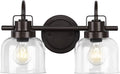 2 Lights Bathroom Vanity Light, Bronze Modern Wall Light Fixtures Over Mirror by RokiniiCasa