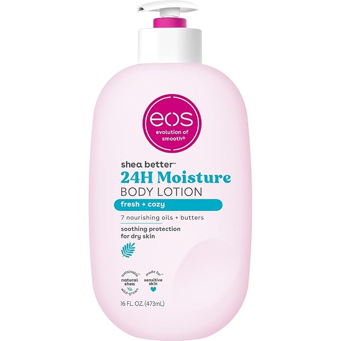 eos Shea Better Body Lotion, Fresh & Cozy, 24-Hour Moisture Skin Care, by eosproducts