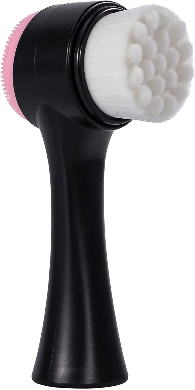 Face Brush 2 in 1, Facial Cleansing Exfoliating Scrubber Brush, Silicone Double by BEOMEEN