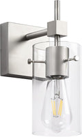 SOLFART 1 Light Vintage Vanity Light Brushed Nickel Bathroom Light Fixture Over by SOLFART
