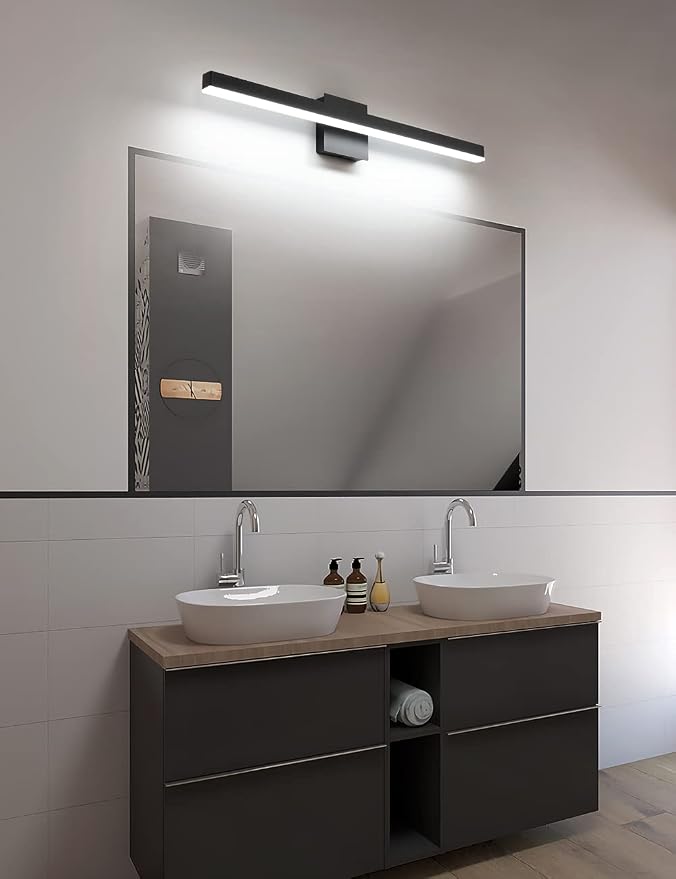 Joossnwell Modern Vanity Light Fixtures Matte Black Aluminum Bar Lighting - Image 2