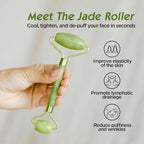 Jade Roller & Gua Sha Set – 100% Natural Jade Stone Face Massager | Cooling - Image 4