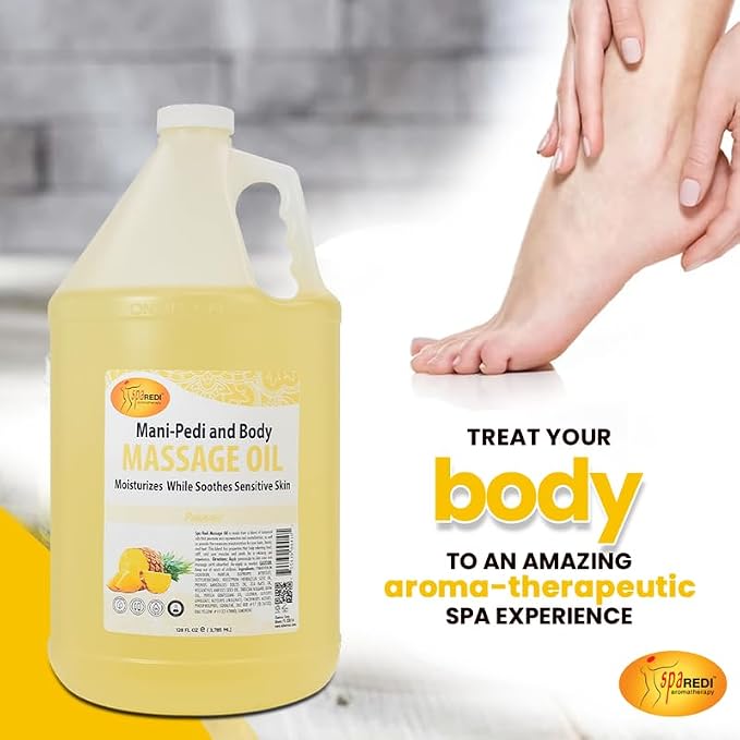 SPA REDI - Massage Oil, 128 Oz - Professional Pedicure, Full Body Massage - Image 4