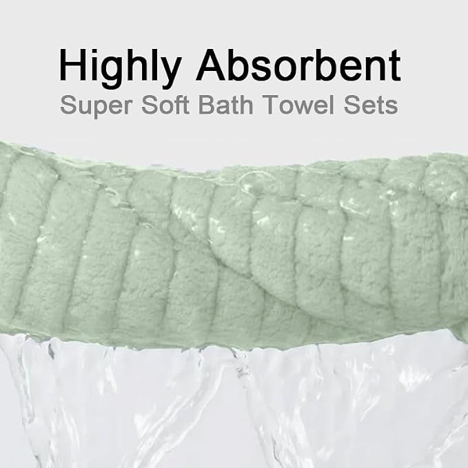 Hailea Hand Towels Set 16x31 Inches, Soft Microfibers Bathroom Towel Set 2 Pack - Image 4