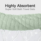 Hailea Hand Towels Set 16x31 Inches, Soft Microfibers Bathroom Towel Set 2 Pack - Image 4