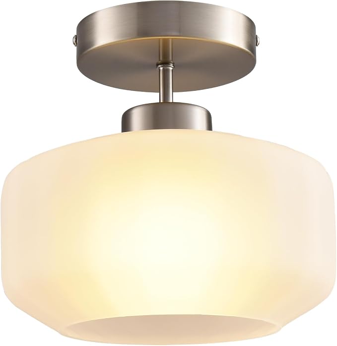 Industrial Nickel Matte Light Fixtures Ceiling Mount, by IHENGYANLT