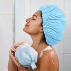 Reusable Shower Cap for Women, Large Waterproof Shower Bonnet - Image 4