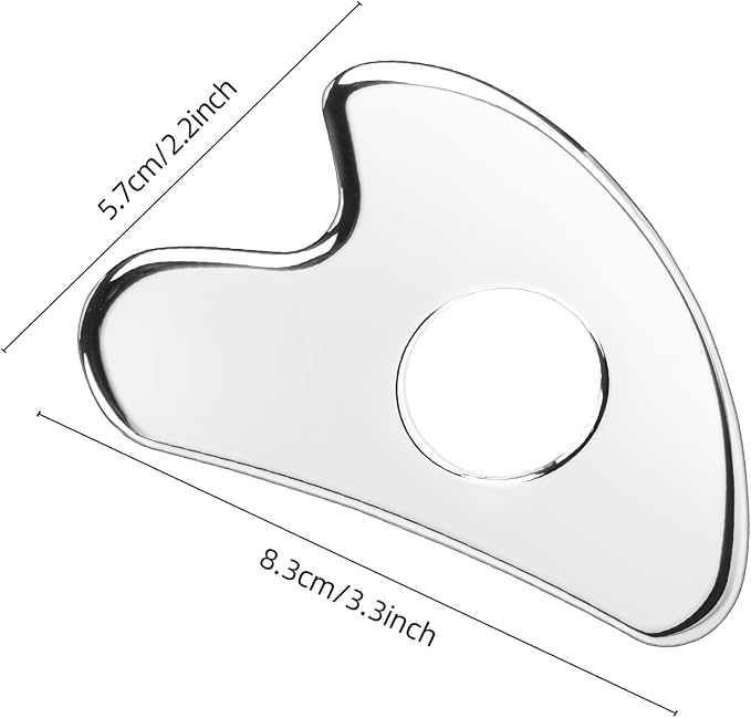 BTYMS Gua Sha Facial Tools Stainless Steel, Heart Shaped Guasha Tool - Image 2