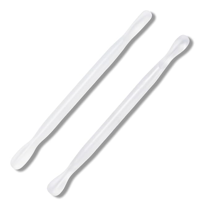 2Pcs Plastic Cuticle Pusher, Dual-end Dead Skin Nail Pusher, Gentle Plastic by HaimiLiyaHome