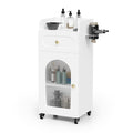 OmySalon Salon Cart with Wheels, 3-Tier Rolling Beauty Cart with Glass Door & by OmySalon