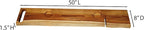 EcoDecors Eleganto 50" Live Edge Solid Teak Bath Caddy Tray - Image 6