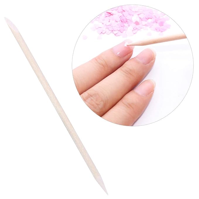BTYMS 600 Pcs Orange Wood Stick Cuticle Pusher 4.5 Inch Double Sided Wooden - Image 4