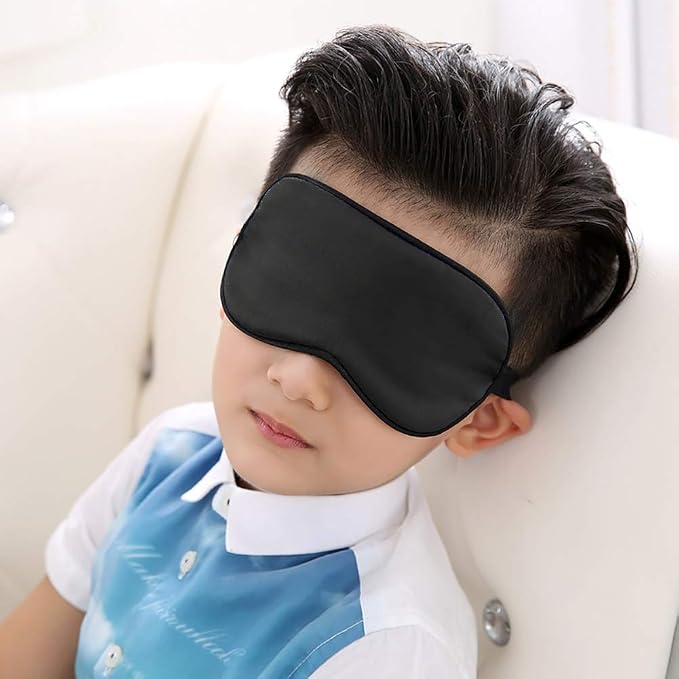 100% Natural Silk Sleep Eye Mask Kids, Cute Night Sleeping Mask - Image 2