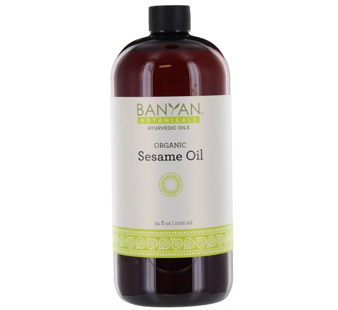Banyan Botanicals Organic Unrefined Sesame Oil – Rich & Warming Ayurvedic by BanyanBotanicals