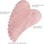 Rose Quartz Gua Sha Comb Massage Tool - Image 2
