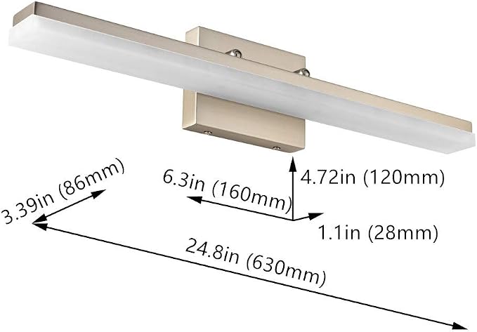 mirrea 24in Modern LED Vanity Light - Image 7
