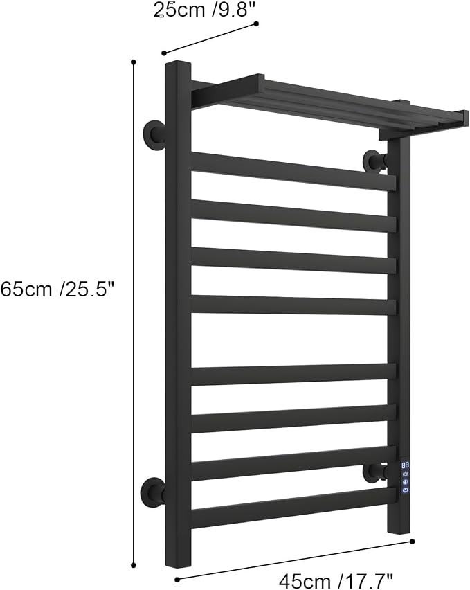 8-Bar Towel Warmer with with Top Warmer Shelf, Electric Towel Rack Set with - Image 4