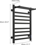 8-Bar Towel Warmer with with Top Warmer Shelf, Electric Towel Rack Set with - Image 4