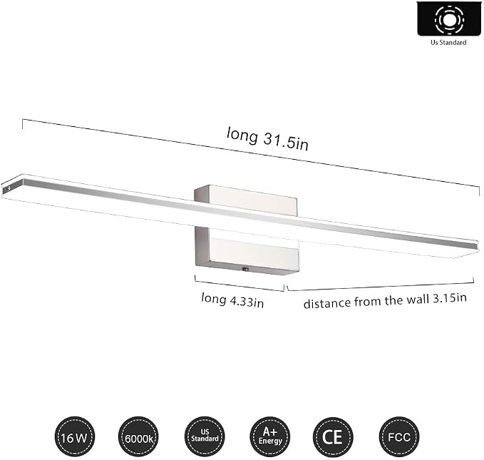 Modern Vanity Light Bar 16W Over Mirror Lights Fixtures - Image 2