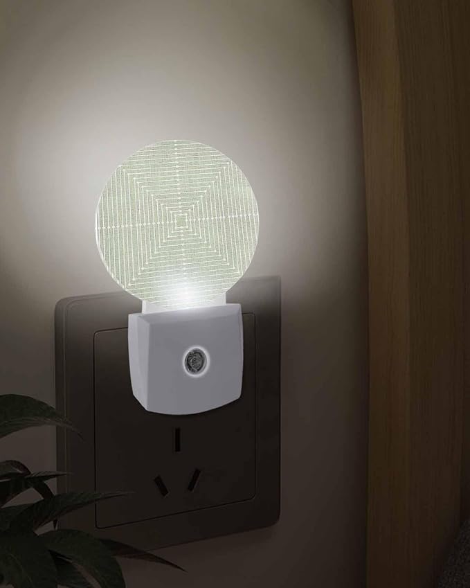 Night Lights Auto Sensor Sage Green Aesthetic Night Light Lines Perspective Box - Image 3