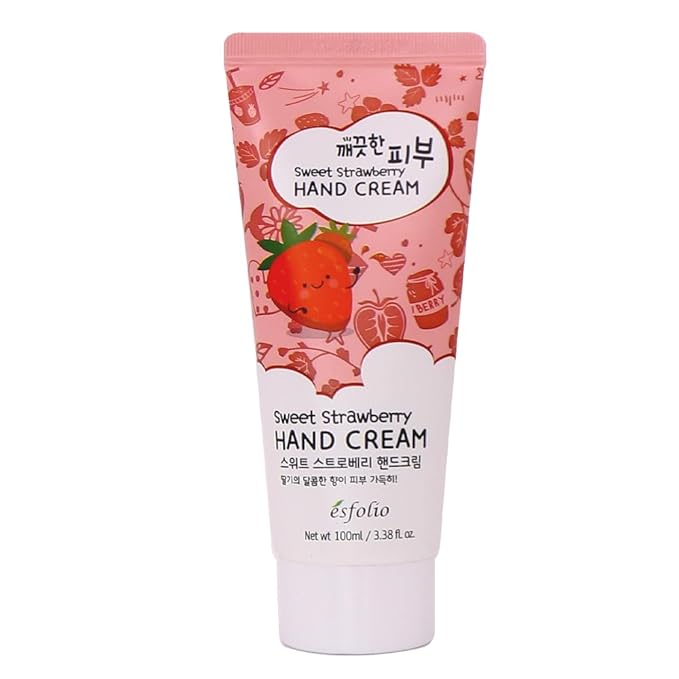 esfolio Sweet Strawberry Hand Cream – Moisturizing Korean Hand Lotion by Esfolio