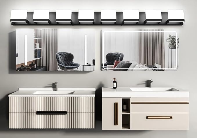 Tipace 8 Lights Modern LED Black Vanity Light - Image 8