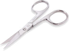 Nail Scissors Curved Micro Serrated Stainless Steel Eyebrow Scissors - Image 6