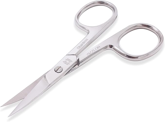 Nail Scissors Curved Micro Serrated Stainless Steel Eyebrow Scissors - Image 6