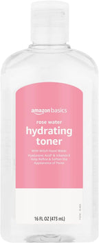 Amazon Basics Rose Water Hydrating Facial Toner, Alcohol Free, 16 fl oz by AmazonBasics