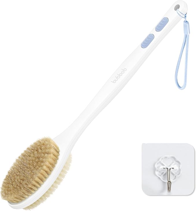 Back Scrubber for Shower with Long Handle, Exfoliating Bath Brush for Body by bubbob