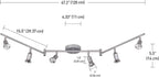 Globe Electric 59351 Payton 6-Light Foldable Track Lighting, Matte Silver - Image 13