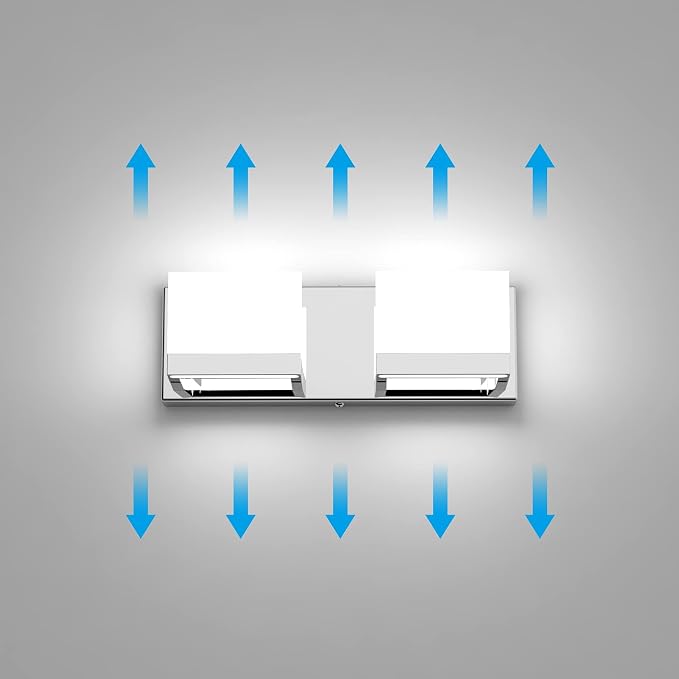 Tipace LED Dimmable Modern 2-Light Vanity Fixture - Image 3