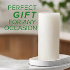 Simply Soson 3x6 inch Ivory Rustic Eucalyptus and Sage Pillar Scented Candle - Image 4