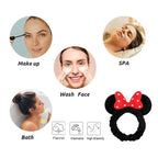 JIAHANG Mouse Ears Facial Spa Headbands, Coral Fleece Wash Face Hair Band - Image 6