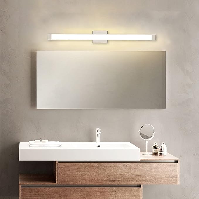 LED Bathroom Vanity Light Fixtures 33.5in Brushed Nickel, Dimmable18W 4000K - Image 5