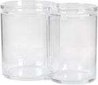 ForPro Clear Acrylic 2-Compartment Apothecary Jar - Image 3
