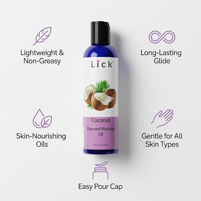 Lick Coconut Flavored Massage Oil – Tropical Edible Massage Oil - Image 7