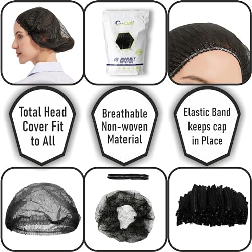 Disposable Bouffant Caps 21 Inch Non Woven Hair Net Elastic Head Cover - Image 4