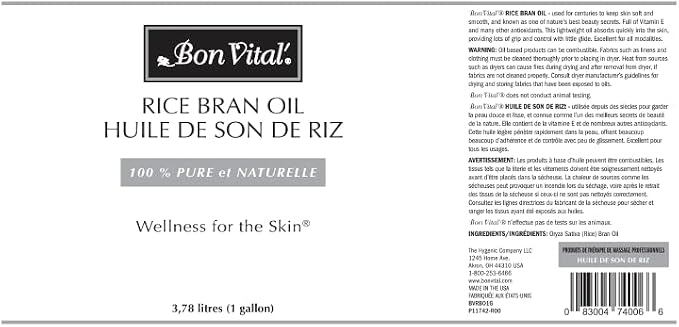 Bon Vital' Rice Bran Oil, 100% Pure and Cold Pressed Carrier Oils - Image 2