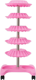 Nail Polish Trolley Organizer, 5 Tiers 360° Rotating Tray Nail Polish Spinning - Image 2