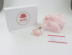 Premium Certified Luxury 100% Authentic Rose Quartz Pink Roller & Gua Sha Set - Image 7