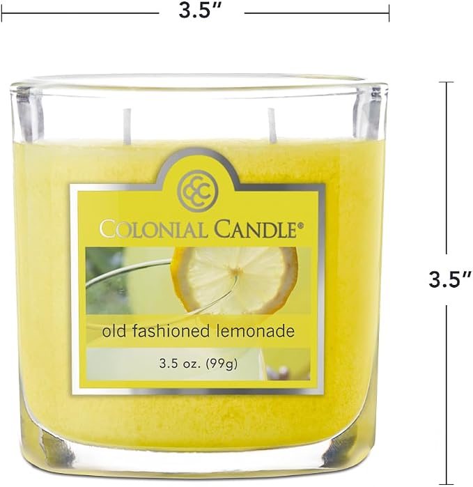 Colonial Candle Old Fashioned Lemonade Jar Candle, 2 Wick, 3.5 oz, Mottled Wax - Image 5