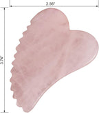 Rose Quartz Gua Sha Comb Massage Tool - Image 3