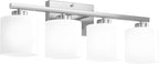 Honesorn 4-Light Bathroom Vanity Light Fixture, Brushed Nickel, Modern - Image 8