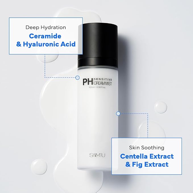 SAM'U PH Sensitive Cream Mist, Ceramide Face Mist, Hypoallergenic Facial Spray - Image 4