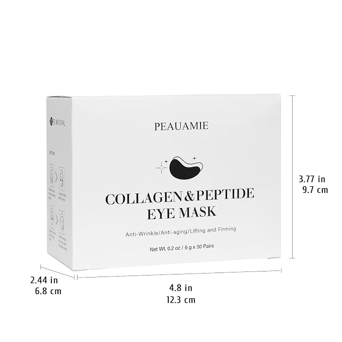 PEAUAMIE Under Eye Patches Collagen and Peptide Eye Mask - Image 8