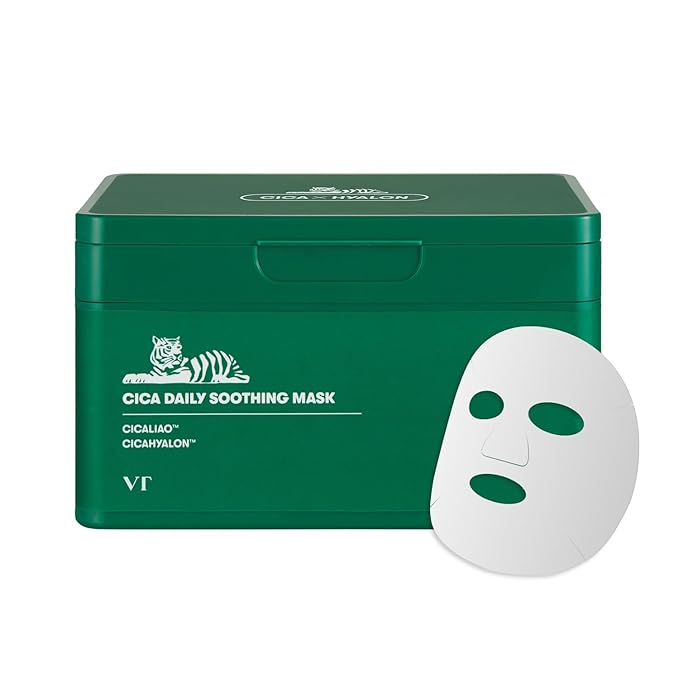 VT COSMETICS CICA Daily Soothing Mask 30 Sheets, Centella Asiatica & Hyaluronic by VTCOSMETICS