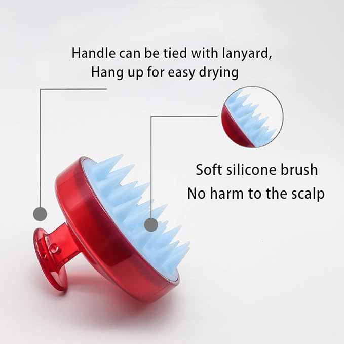 INVODA 3PCS Scalp Massager Shampoo Brush Soft Silicone Bristles - Image 2