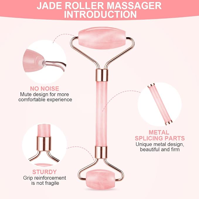 URAQT Gua Sha Facial Tools & Jade Roller Set - Image 4